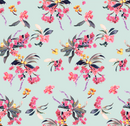 Floral Loquat Wallpaper, blue