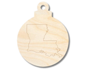 Unfinished Wood Etched Louisiana Ornament Shape | Paint By Line Crafts | up to 30" DIY