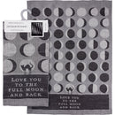 Love You To The Full Moon And Back Kitchen Towel | Gothic Black Cat Mystical Moon Phases | 20" x 28"