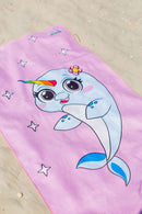 FishFlops® Daisy The Narwhal Beach Chair And Towel Set