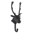 Mascot Hardware Stag Head 9.1 inch Single Hook Rustic Iron