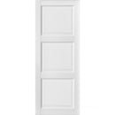 Lucia 2661 White Silk 3 Panel Barn Door Slab
