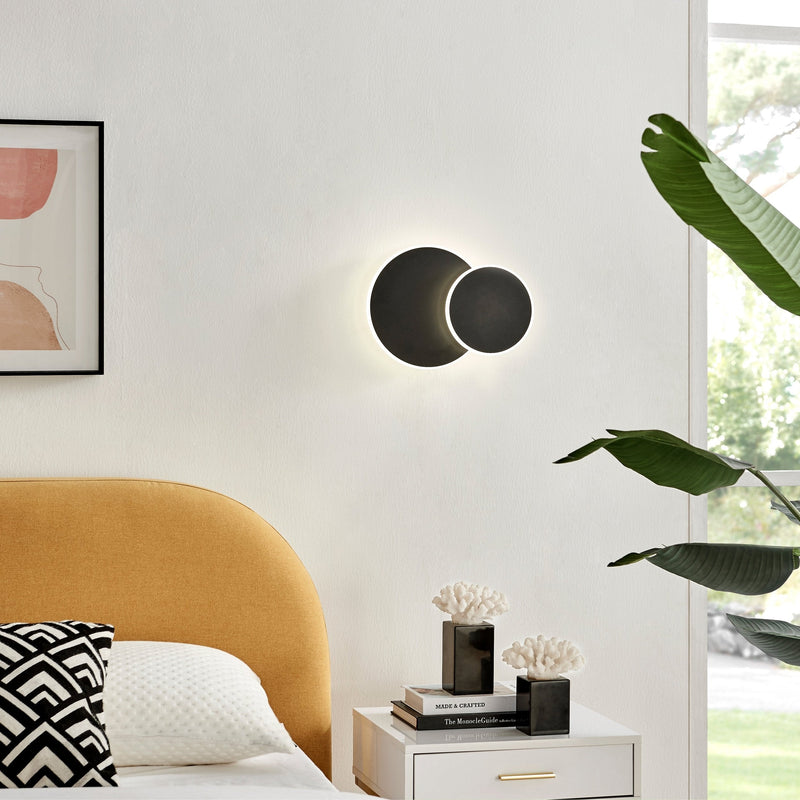 Luna Eclipse Two Circle Multiuse Lamp  // Black