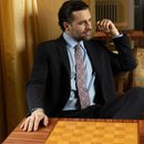 Mantova - Printed Silk Tie - Burgundy Plum