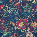 Blue Indian Pattern Wallpaper
