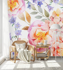 Elegant Watercolor Flowers Wallpaper Fashionable
