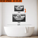 Upgrade Your 18x12 Inches 'Girly Pig In Bathtub' Canvas To 24x16 Inches