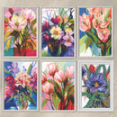 Palette of Emotions Peach Lilies Counted Cross Stitch Kit by RTO M1088