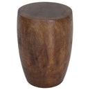 Haussmann Mango Wood Merlot Wood End table 15 in D x 20 in Height Mocha Oil