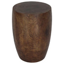 Haussmann Mango Wood Merlot Wood End table 15 in D x 20 in Height Mocha Oil