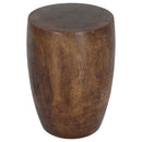 Haussmann Mango Wood Merlot Wood End table 15 in D x 20 in Height Mocha Oil