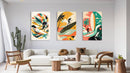 Surfing Style Set of 3 Prints Modern Wall Art Modern Artwork