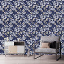 Flowers with Beige Leaves Wallpaper