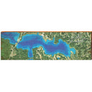 Lake Acworth Map Home Decor Art Print on Real Wood