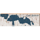 Lake Acworth Shabby Map Home Decor Art Print on Real Wood