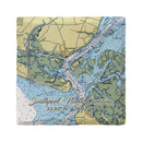 Southport, North Carolina NOAA Chart Drink Coaster Set