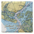 Southport, North Carolina NOAA Chart Drink Coaster Set