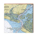 Southport, North Carolina Map Wooden Sign | Wall Art Print on Real Wood