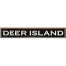 Deer Island Black   | Wall Art Print on Real Wood