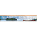 Welcome to Mount Dora Red Canoe   | Wall Art Print on Real Wood