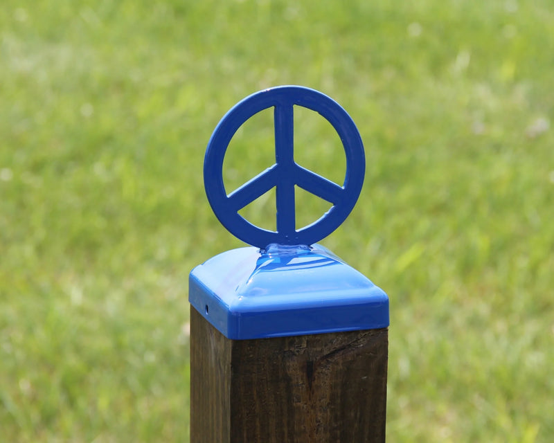 6X6 Peace Symbol Post Cap (5.5 x 5.5 Post Size)