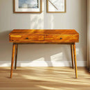 Acacia Lagom 48" Solid Wood Work Desk with Drawers for Functional Home Office