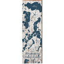 Alexandria Chain Of Lakes, Minnesota Labeled Map Wooden Sign | Wall Art Print on Real Wood