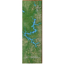Lake Allatoona Map Home Decor Art Print on Real Wood