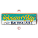Customizable Teal "Is For" Collection Distressed | Wall Art Print on Real Wood