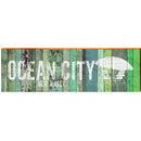 Ocean City New Jersey Colorful Beach Umbrella MAR15 | Wall Art Print on Real Wood