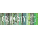 Ocean City New Jersey Colorful Anchor MAR15 | Wall Art Print on Real Wood