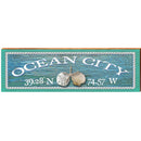 Ocean City Triple Shells Water Latitude Longitude MAR15 | Wall Art Print on Real Wood