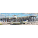 Ocean City Pier Latitude Longitude MAR15 | Wall Art Print on Real Wood