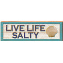Live Life Salty Sea Shell MAR15 | Wall Art Print on Real Wood