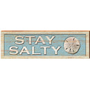 Stay Salty Sand Dollar Blue MAR15 | Wall Art Print on Real Wood