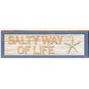 Salty Way of Life Phrase Starfish Wooden Sign | Wall Art Print on Real Wood