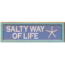 Salty Way of Life Starfish Purple MAR15 | Wall Art Print on Real Wood