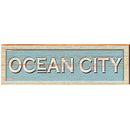 Ocean City Coastal Blue MAR15 | Wall Art Print on Real Wood
