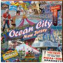 Ocean City Collage | Wall Art Print on Real Wood