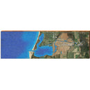 Mill Wood Art Arcadia Lake, Ok Map Home Decor Art Print On Real Wood