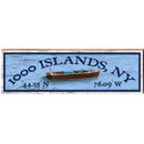 Vintage 1000 Islands, New York Wooden Sign | Wall Art Print on Real Wood