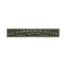 St. Lawrence River | Classic Boat Wooden Sign w/ Coordinates | Wall Art Print on Real Wood