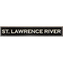 St. Lawrence River Black Sign | Wall Art Print on Real Wood