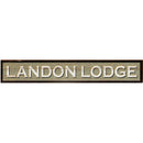 Landon Lodge Cream Sign | Wall Art Print on Real Wood