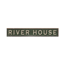 River House Green Sign | Wall Art Print on Real Wood