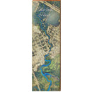 Au Sable River, Michigan Map Wooden Sign | Wall Art Print on Real Wood 