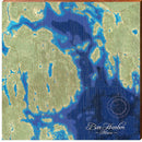 Bar Harbor, Maine Map Wooden Sign | Wall Art Print on Real Wood