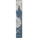 Bar Harbor Shabby Map Home Decor Art Print on Real Wood