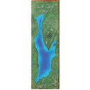 Beech Hill Pond, Maine Map Wooden Sign | Wall Art Print on Real Wood 