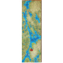 Big Rideau Lake, Canada Map | Wall Art Print on Real Wood